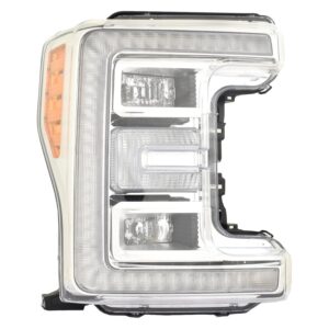 Ford Pickup Superduty Head Lamp Passenger Side LED Without Logo From 6/18 CAPA Certified 2018-2019