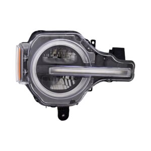 Ford Bronco Head Lamp Passenger Side LED With LED Lamp Bar Without Logo Excludes Raptor High Quality 2021-2025