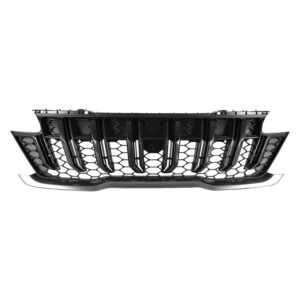 Kia Carnival Grille Front Dark Gray With Chrome Molding Vertical Base Style 2022-2023