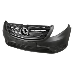 Mercedes Metris MINI Cargo/Metris MINI Passenger Bumper Front Integral Bare Grille Textured Finish Without Sensor/Fog Lamp 2016-2023