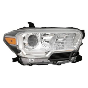 Toyota Tacoma Pickup 2WD/Tacoma Pickup 4WD Head Lamp Passenger Side Halogen Black Signal SR5 Models Without LED Drl High Quality 2019-2023