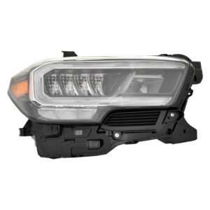 Toyota Tacoma Pickup 2WD/Tacoma Pickup 4WD Head Lamp Passenger Side LED Multi-reflector Black Without Trd Logo For LTD/All Trd Models Excludes Pro 2020-2023