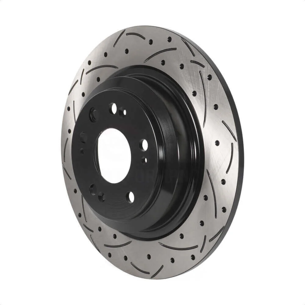 Acura TL Rear Coated Drilled Slotted Brake Rotor 2009-2014 DS1-980739