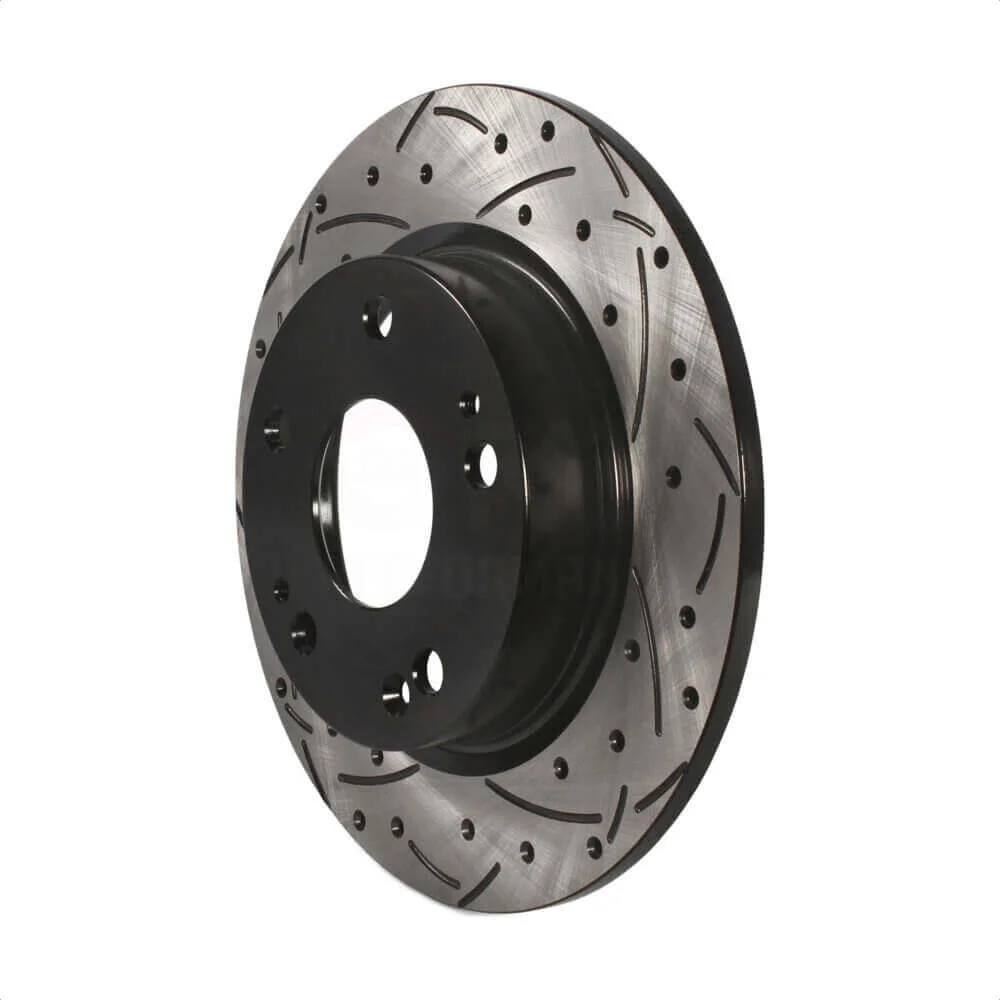 Honda Civic, Insight Rear Coated Drilled Slotted Brake Rotor DS1-982073